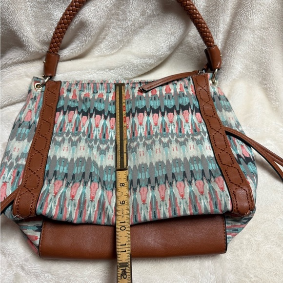 Libby Edelman Blue and Pink Patterned Shoulder Bag - Picture 8 of 8